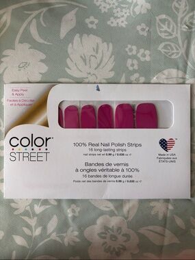 Color Street Bright Magenta Nail Polish Strips - Peel & Apply Set